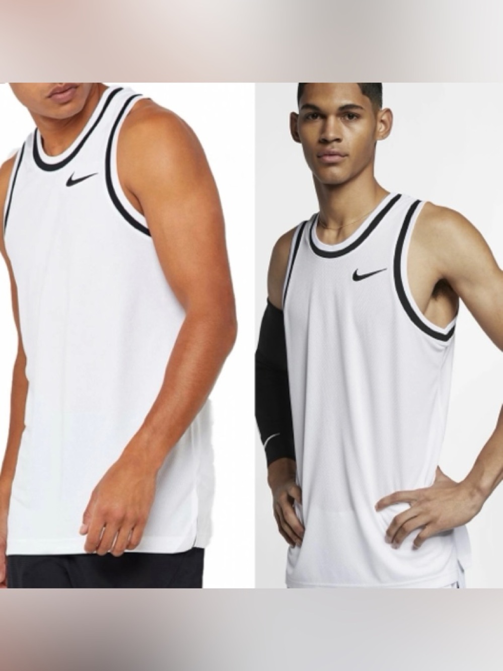 Nike Dri-FIT Classic Men's Training Basketball Jersey Dri-FIT Striped Ribbing L